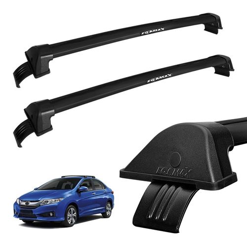 Rack Teto Bagageiro  City 2015 a 2019 Alumínio Preto Eqmax
