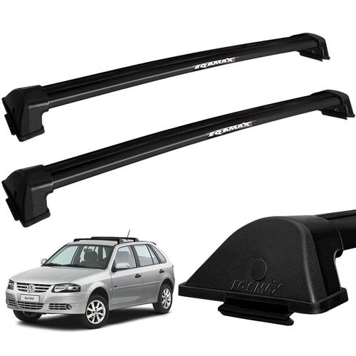 Rack de Teto Travessa Gol G3 e G4 Alumínio Preto Eqmax