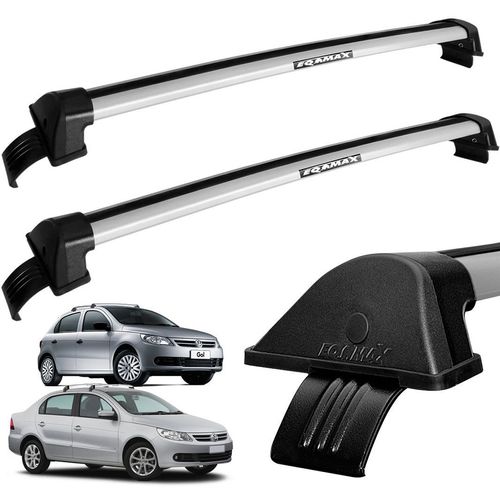 Rack de Teto Travessa Gol e Voyage G5 Alumínio Prata Eqmax