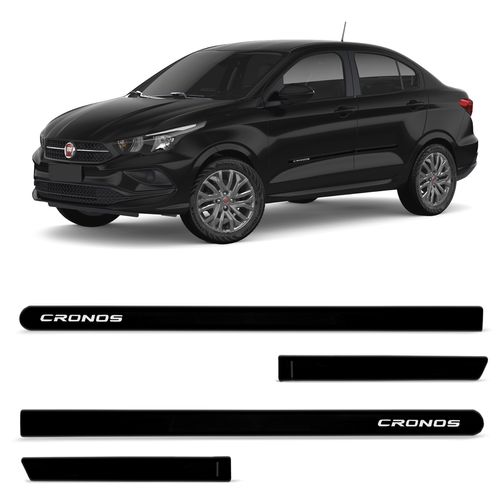 Jogo de Friso Lateral Cronos 2018 a 2023 Preto Vulcano Slim