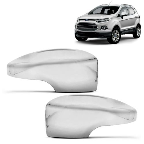 Par Aplique de Retrovisor Ecosport 2013 A 2017 Cromado