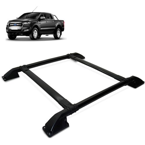 Rack De Teto Bagageiro Ranger 2013 a 2023 Preto Tubolar
