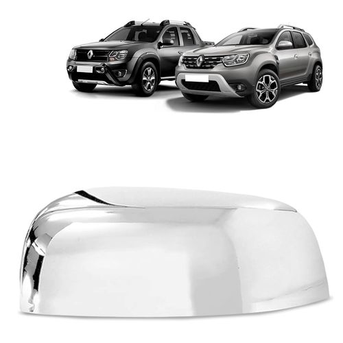 Aplique Retrovisor Duster Oroch 2016 a 2021 Cromado Lado Esquerdo
