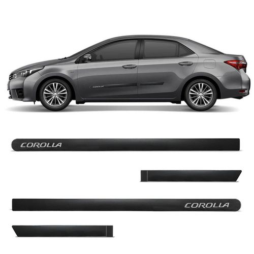 Jogo de Friso Lateral Corolla 2005 a 2020 Cinza Galactico Slim