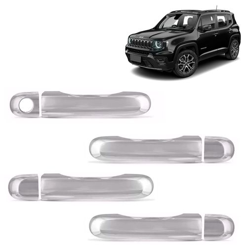 Aplique Capa de Maçaneta Renegade 2016 a 2023 Sem keyless Cromado