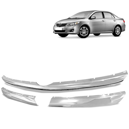 Aplique da Grade Frontal Toyota Corolla 2008 a 2011 Cromado