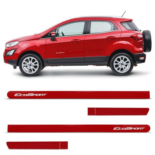 Jogo de Friso Lateral Ecosport 2013 a 2021 Vermelho Arpoador Slim