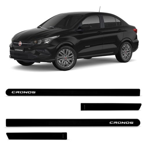 Jogo de Friso Lateral Cronos 2018 a 2020 Preto Vesuvio Slim