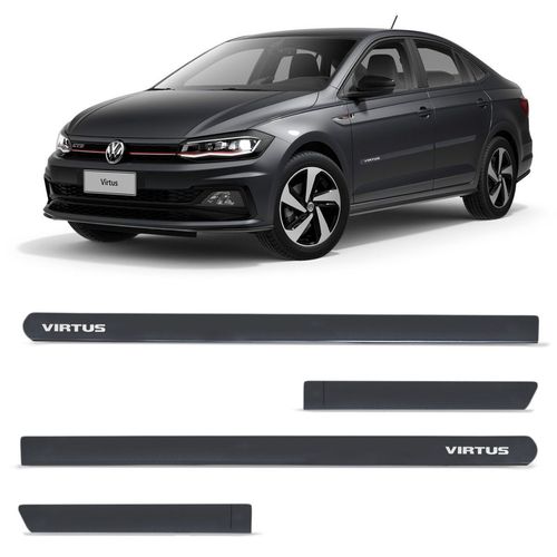 Jogo de Friso Lateral Virtus 2018 a 2020 Cinza Platinum Slim