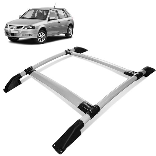 Rack Bagageiro Teto Gol G4 1998 a 2008 Tubolar Prata