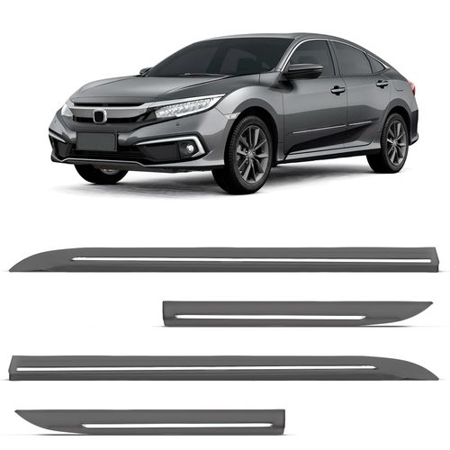 Friso Lateral Civic 2017 a 2021 Cinza Iridium Modelo Original