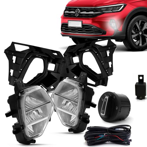 Kit Farol de Milha Nivus 2021 A 2023 LED Botão Modelo Original