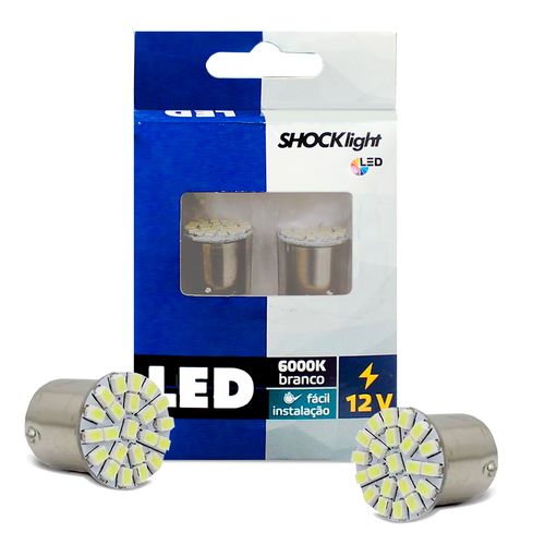 Kit Lâmpadas LED Titanium 1156 1 Polo SMD-1206 12V Shocklight