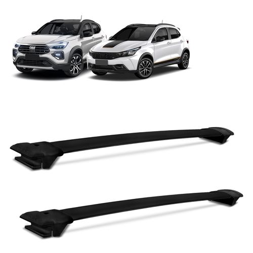 Rack Travessa de Teto Fiat Pulse Argo 2016 a 2023 Alumínio Preto