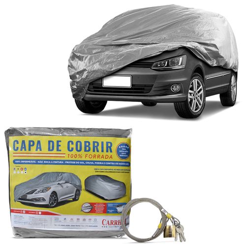 Capa de Cobrir Carro Extra Grande Forro Total Impermeável Com Cadeado