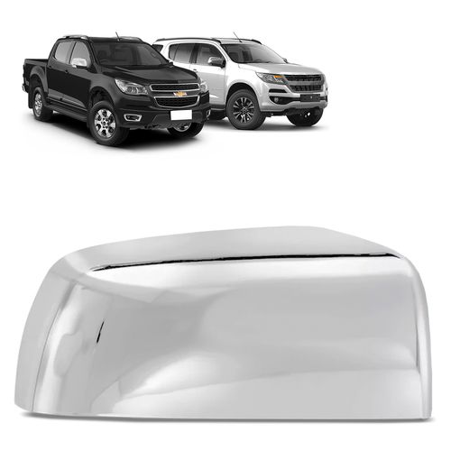 Aplique Retrovisor Chevrolet S10 Trailblazer 2012 a 2021 Lado Direito Cromado