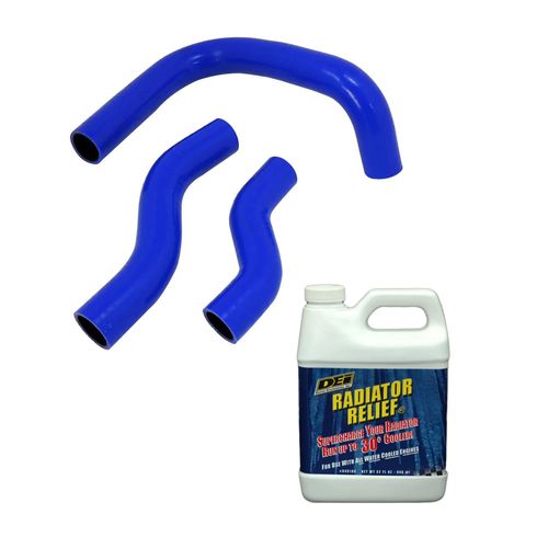 Kit mangueiras arrefecimento silicone para Chevette OHC (sem reservatório de expansão) + Aditivo de radiador
