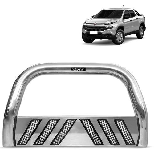 Parachoque de Impulsão Fiat Toro 2016 a 2021 4x4 Cromado Bepo