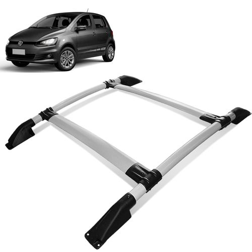 Rack De Teto Bagageiro Fox 2004 a 2022 Tubolar Prata