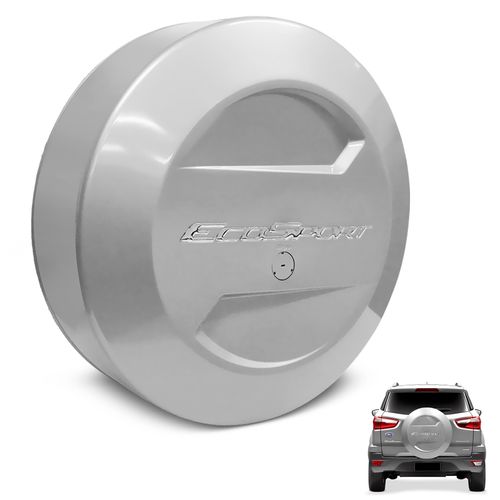 Capa De Estepe Ford Ecosport 2003 a 2019 Prata Enseada Bepo