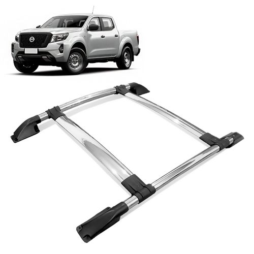 Rack de Teto Bagageiro Frontier 2017 a 2023 Tubolar Cromado