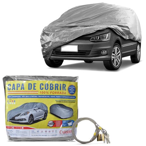Capa de Cobrir Carro Pequena Forro Total Impermeável Com Cadeado