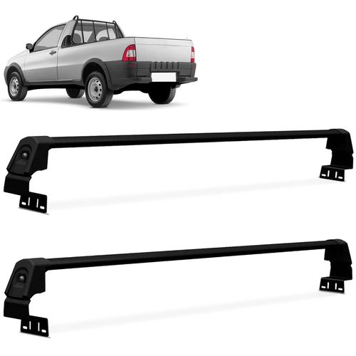 Rack De Caçamba Universal 1,58 mts Aluminio Preto Elegance Bepo
