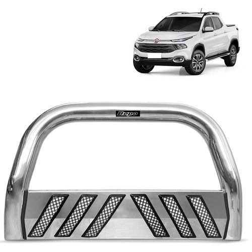 Parachoque de Impulsão Fiat Toro Flex 2016 a 2021 MataBoi Cromado Bepo