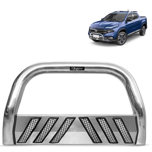 Para-choque de Impulsão 2 Polegadas Fiat Toro 2016 a 2021 4X2 Cromado Bepo