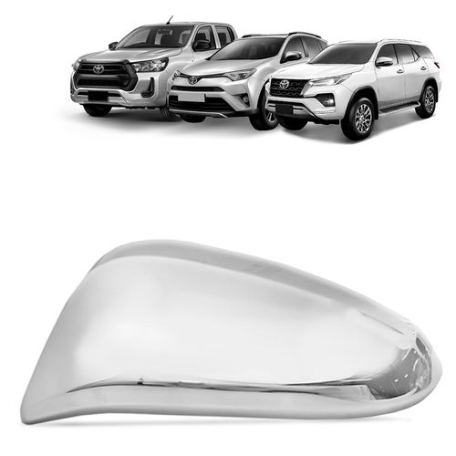 Aplique Retrovisor Hilux Sw4 Rav4 Corolla Cross 2016 a 2023 LE Cromado