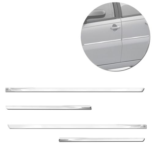 Friso Lateral Universal Cromado Slim Modelo Original 4 Portas