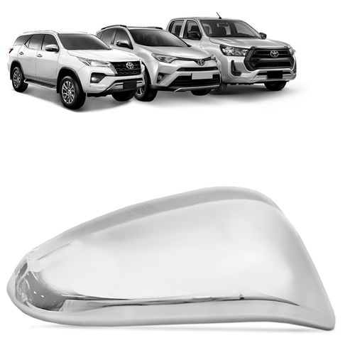Aplique Capa de Retrovisor Hilux RAV4 SW4 Corolla Cross LD Cromado