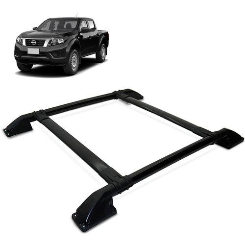 Rack de Teto Bagageiro Frontier 2017 a 2023 Tubolar Preto
