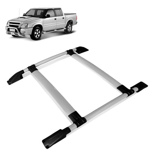 Rack De Teto Bagageiro S10 1995 a 2011 Tubolar Prata