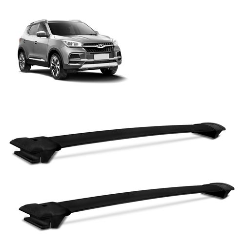 Rack Travessa de Teto Tiggo 5X 2019 a 2024 Alumínio Preto