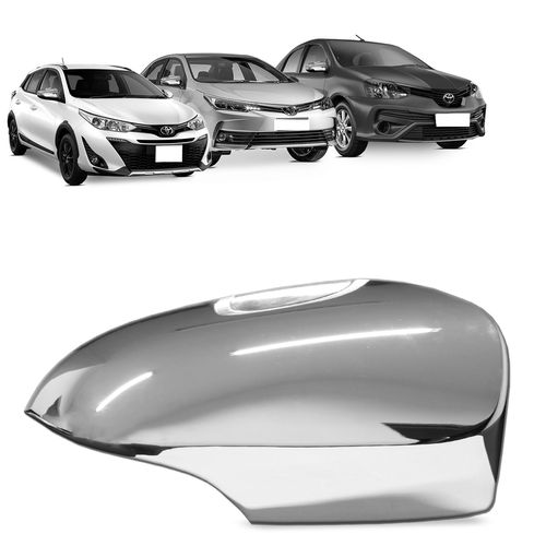 Aplique Capa de Retrovisor Corolla Yaris Etios 2014 a 2023 Lado Direito