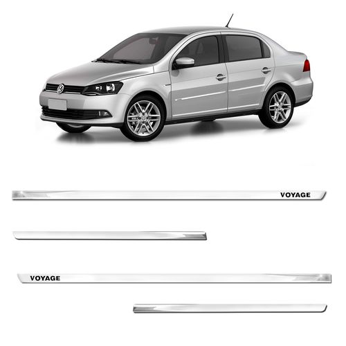 Friso Lateral Volkswagen Voyage 2011 a 2022 Cromado Slim Modelo Original