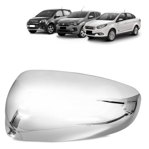 Aplique Retrovisor Palio Grand Siena Mobi 2012 a 2023 Cromado LE