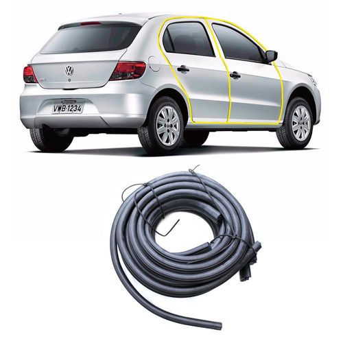 Kit Borracha Vedação 4 Portas Gol Voyage G5 2008 a 2012 Guarnição