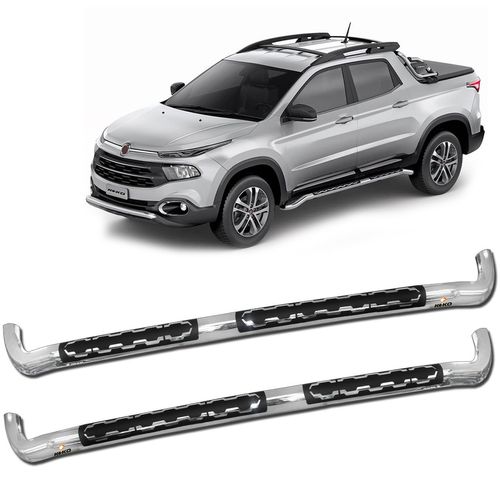 Estribo Lateral Fiat Toro 2016 a 2023 Tubolar Cromado Keko