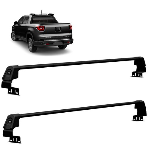 Rack Travessa de Caçamba Fiat Toro 2016 a 2023 Alumínio Preto Bepo