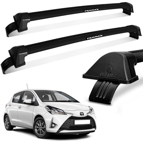 Rack De Teto Yaris 2018 a 2020 Aluminio Preto New Wave