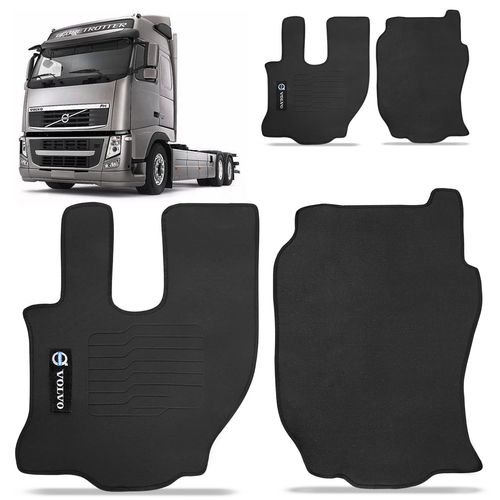Jogo de Tapete Borracha Pvc Truck Volvo FH 2003 a 2016 2 Peças