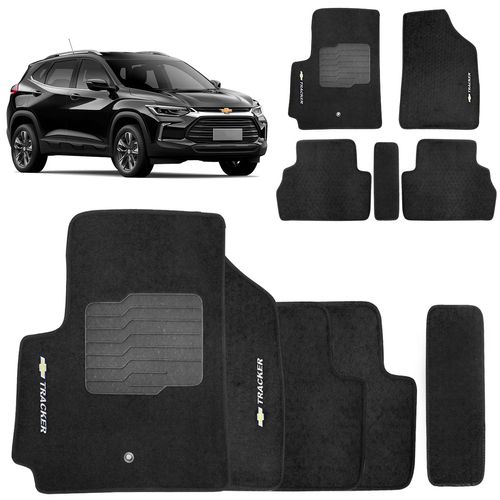 Tapete Carpete Tracker 2020 a 2023 Preto 5 Peças