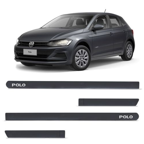 Jogo de Friso Lateral Polo 2018 a 2020 Cinza Platinum Slim