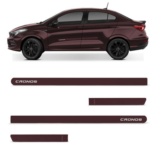 Jogo de Friso Lateral Cronos 2018 a 2020 Vermelho Marsala Slim