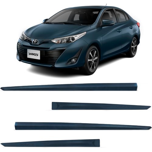 Friso Lateral Yaris 2019 a 2022 Azul Titã Modelo Original