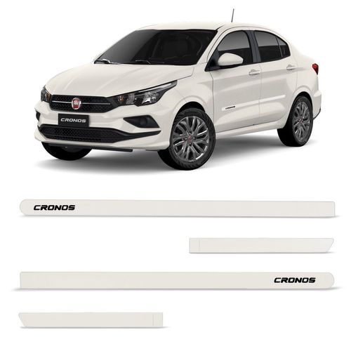 Jogo de Friso Lateral Cronos 2018 a 2023 Branco Banchisa Slim