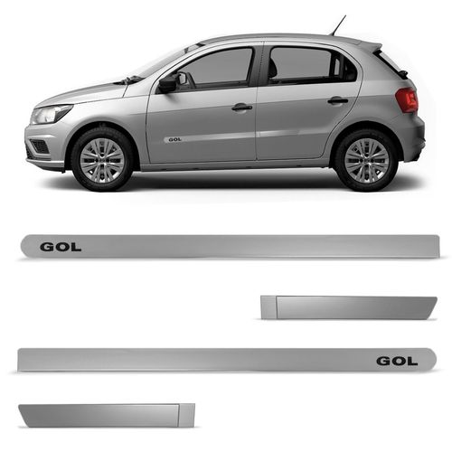 Jogo de Friso Lateral Gol 2008 a 2020 Prata Tungstenio Slim