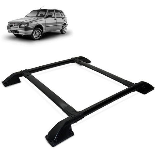 Rack Bagageiro Teto Uno Mille 1994 a 2013 Tubolar Preto